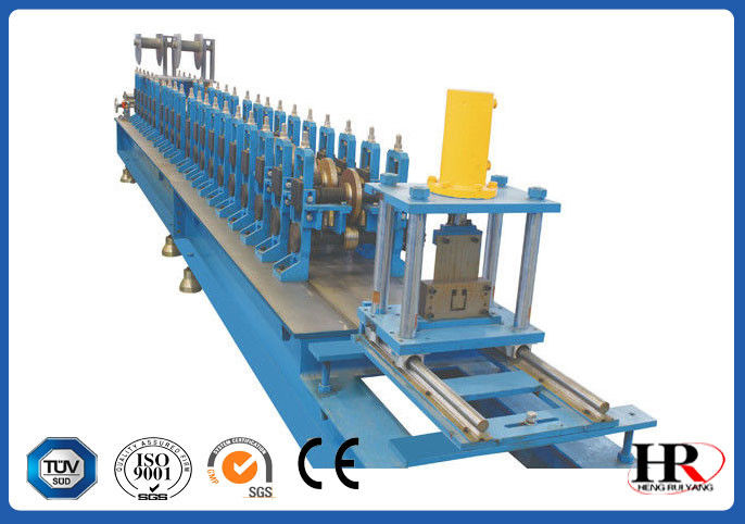 Manual Decoiler Cold Roll Forming Machine , 13 Stations Roller Shutter Door Machine